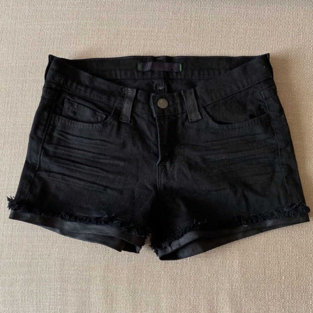 J Brand Shorts with Real Leather Details